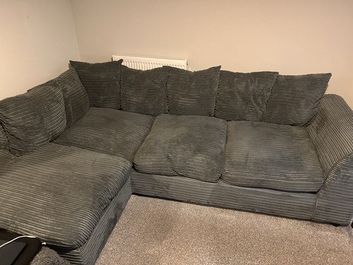 Argos grey corduroy corner - corduroy,