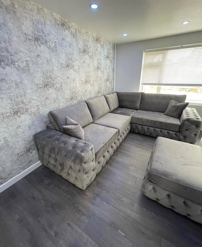 Alask corner sofa steel - alask, plush