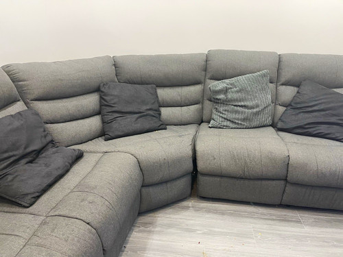 Grey woven fabric - corner, sofa