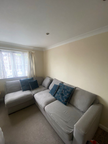 Grey shaped corner sofa - corner,