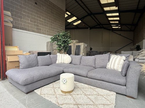 Dfs grey corner sofa - sofa, in