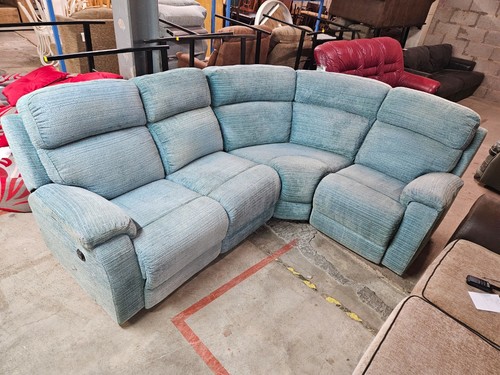 Blue fabric corner - blue, sofa