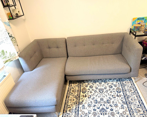Dfs grey blended - grey, fabric