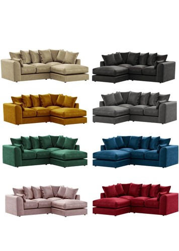 Corner sofa plush fabric - in,