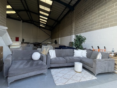 Dfs grey corner sofa - dfs,
