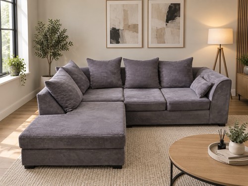 Grey corner corduroy fabric - corduroy,
