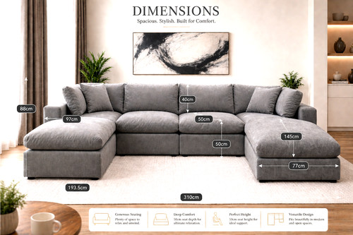 Corner shape - l, linen