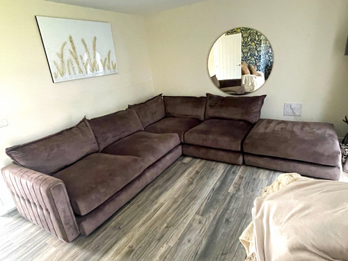Grey shape corner sofa - corner,