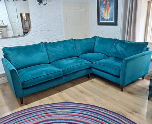 Very teal velvet - teal, sofa