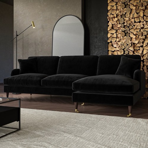 Seater sofa shaped velvet - seater,