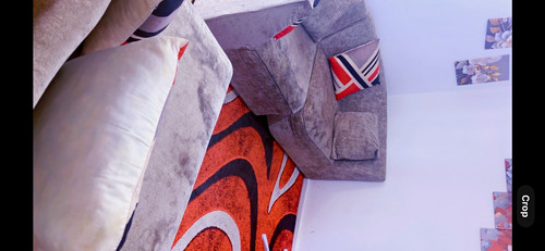 Grey fabric corner sofa with - grey,