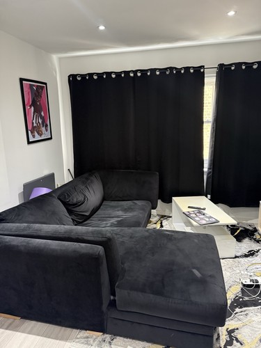 Black corner sofa with - black,