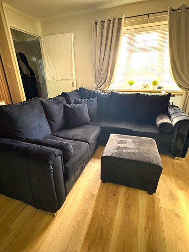 Black corner sofa with - corner,