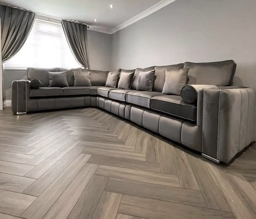 Luxury grey velvet - grey, sofa