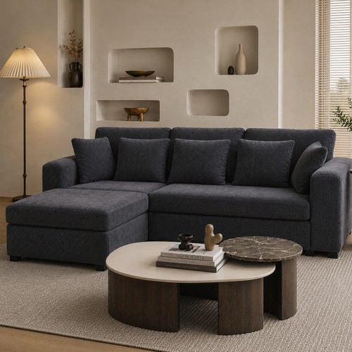 3seater shaped corner sofa - 3seater, l-shaped