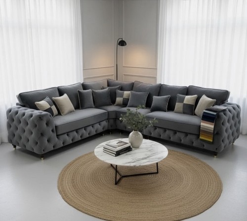Ashton grey corner sofa - sofa, |