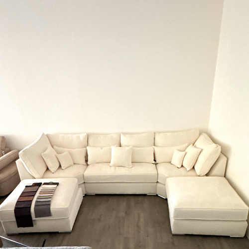 Cream corner sectional sofa - corner, w/