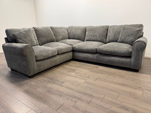 Taylor grey fabric corner sofa - grey,